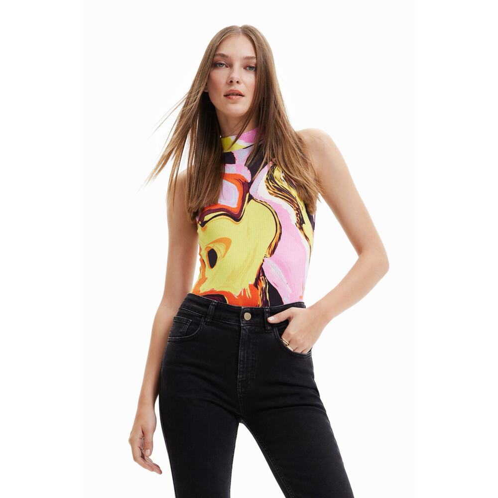 NWT | Desigual Colorful Bodysuit, Size L